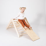 Pikler Dreieck 2 in 1 mit Rampe, klappbar, Birke (Montessori House Bed)