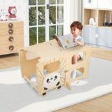 Lernturm 3 in 1 mit Tafel, umbaubar zu Kindertisch und Stuhl