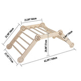 Klettergerüst klappbar mit Rampe, Birke, bis 90 kg (Montessori House Bed)