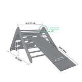 Pikler Dreieck 2 in 1 mit Rampe, klappbar, Birke (Montessori House Bed)