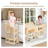 Lernturm 3 in 1 mit Tafel, umbaubar zu Kindertisch und Stuhl