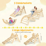 Klettergerüst indoor 7 in 1: Pikler Dreieck, Kletterbogen und Rampe