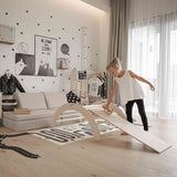 Kletterbogen mit Rampe aus Birke, auch als Wippe (Montessori House Bed)