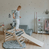 Klettergerüst klappbar mit Rampe, Birke, bis 90 kg (Montessori House Bed)